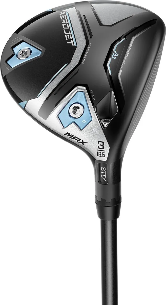 Cobra Aerojet MAX Dame Fairwaykølle - Sort - Højre - 18.5° (3 Kølle) - UST Mamiya Helium Nanocore 4 Dame F1 Grafit