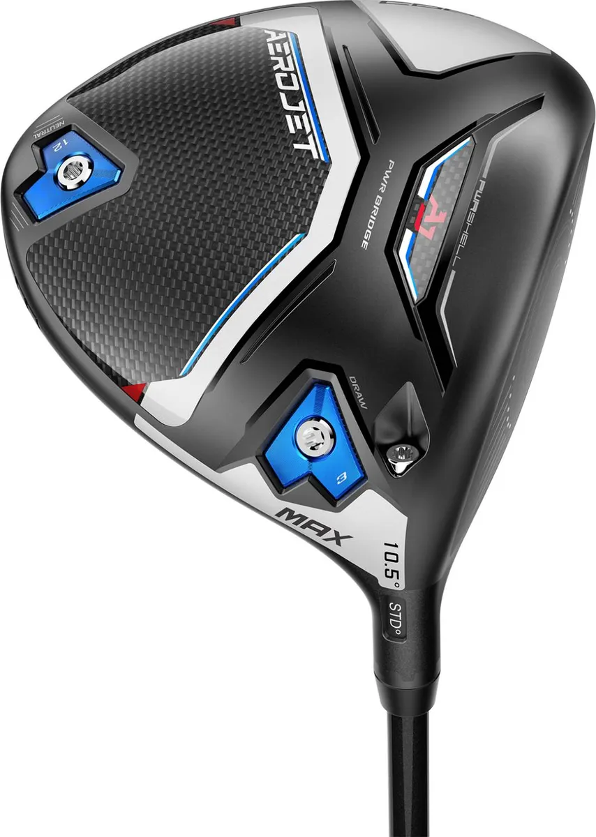 Cobra Aerojet MAX Herre Driver - Sort - Hånd: Højre - Loft: 10.5° - Skaft: Mitsubishi Chemical Kai´li Blue 60, Regular Flex, Grafit