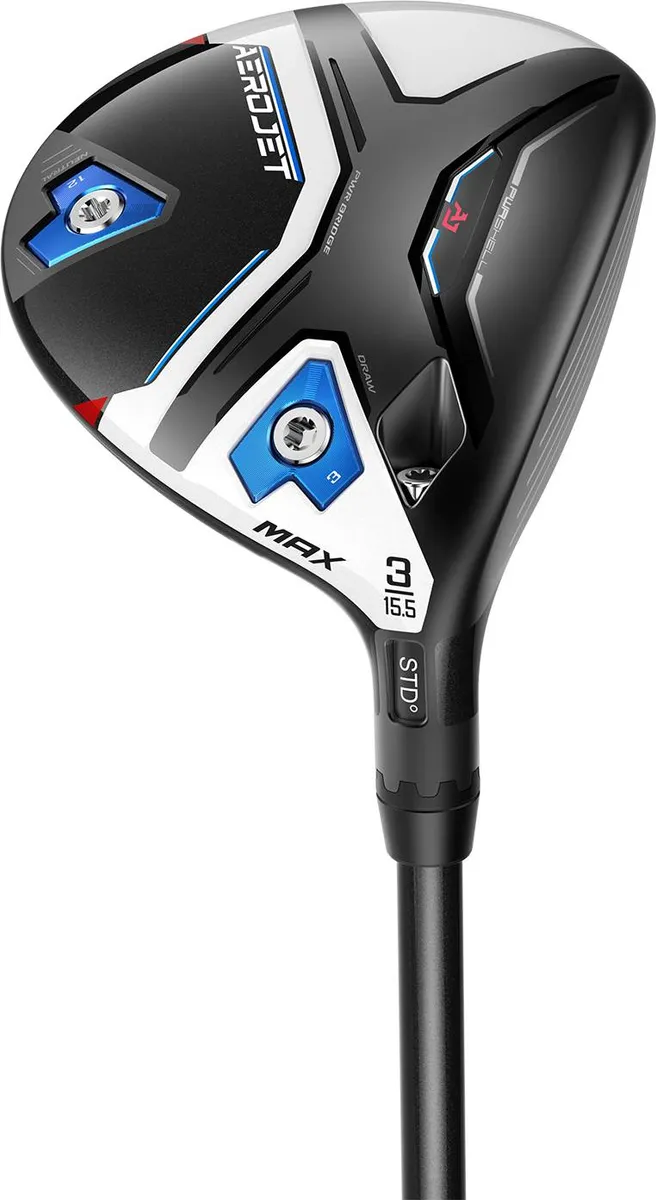 Cobra Aerojet MAX Herre Fairwaykølle - Sort - Højre - 15.5° (3 Kølle) - UST Mamiya Helium Nanocore 5 Regular F3 Grafit