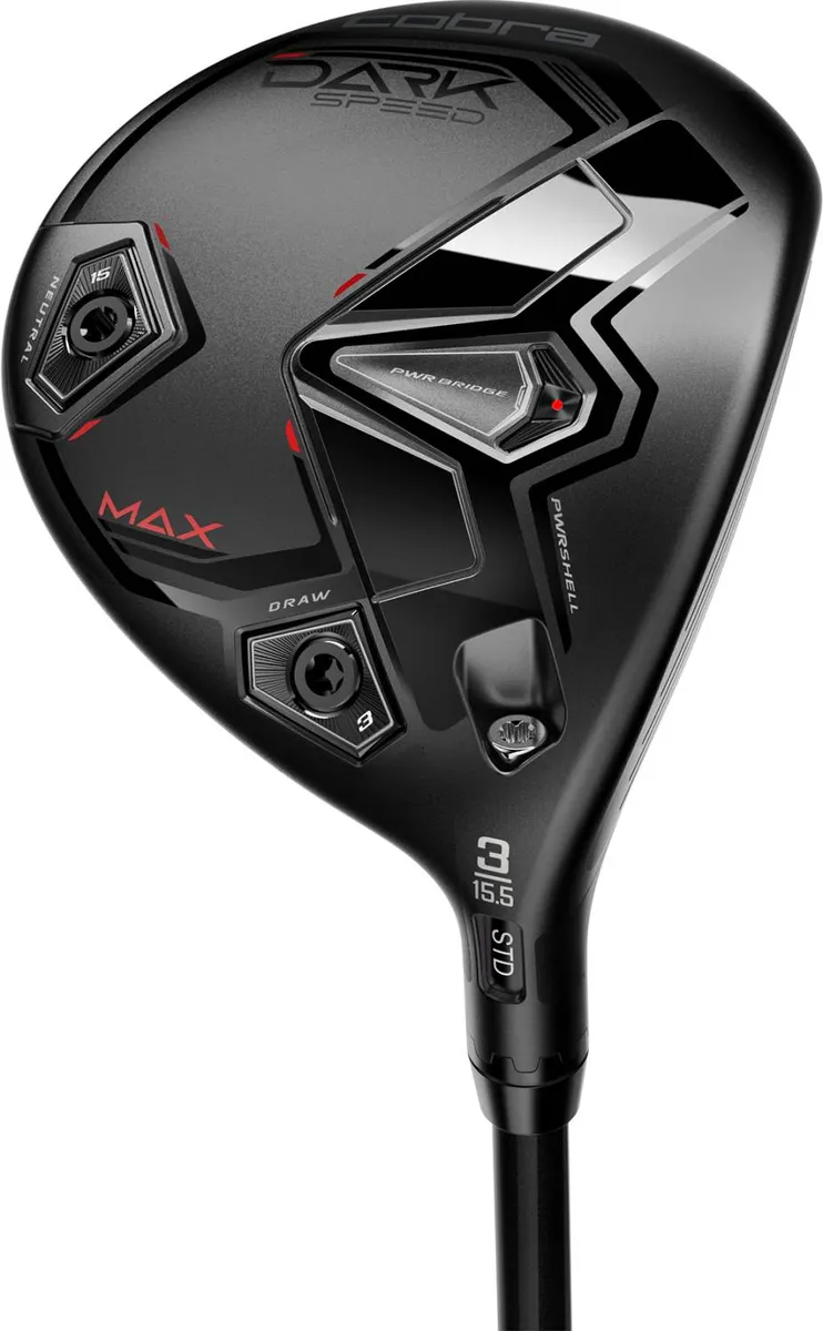 Cobra Darkspeed Max Herre Fairwaykølle - Sort - Hånd: Højre - Loft: 15.5° (3 Kølle) - Skaft: UST Mamiya LIN-Q M40X Red 5, Regular F3 Flex, Grafit