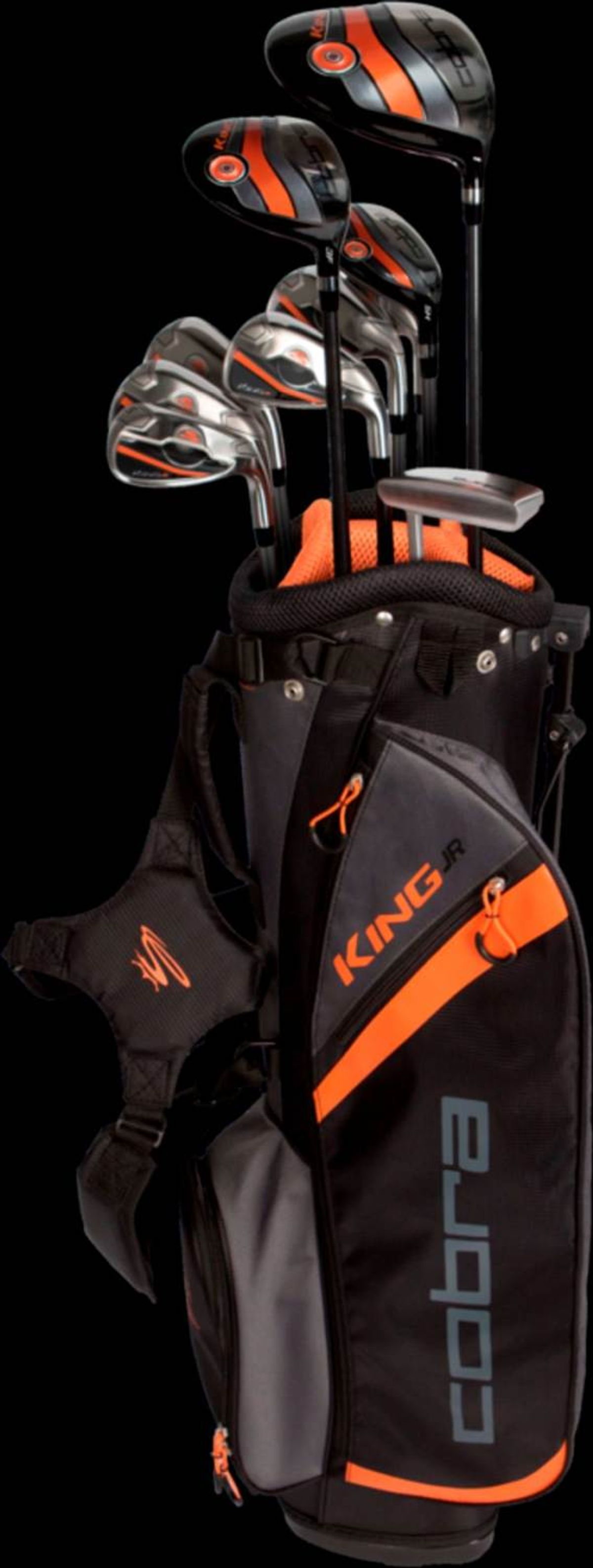 Cobra King Box Set 7-9 År Junior Golfsæt - Black/Orange/Grey - Venstre - DR, 6H, 7-9, SW, Putter - Cobra Standard Junior Grafit