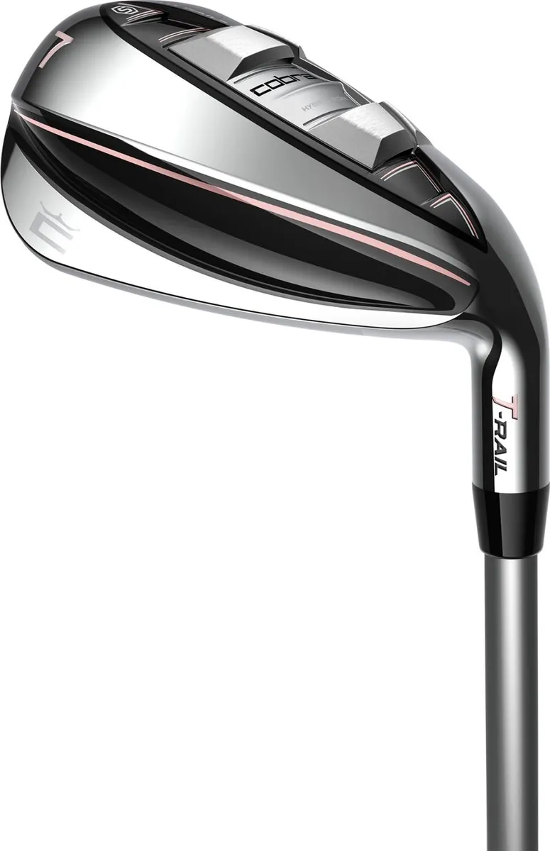 Cobra T-Rail Combo Set (2023) Dame Golfsæt - Chrome/Black/Pink - Hånd: Højre - Indhold: 6H, 7-9, PW, SW (6 Dele) - Skaft: Cobra ULTRALITE 45, Dame Flex, Grafit