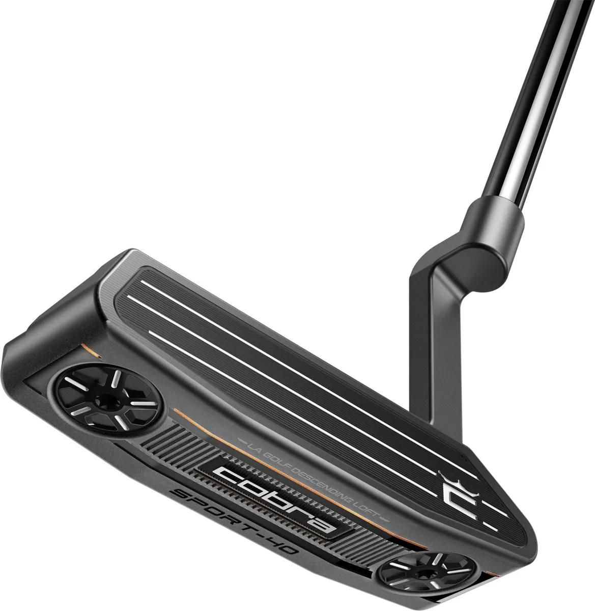 Cobra Vintage Sport 40 (2024) Plumber Neck Putter - Grå - Venstre - Str. 34" - Super Stroke Zenergy Pistol 1.0 1.0 Hvid/Sort