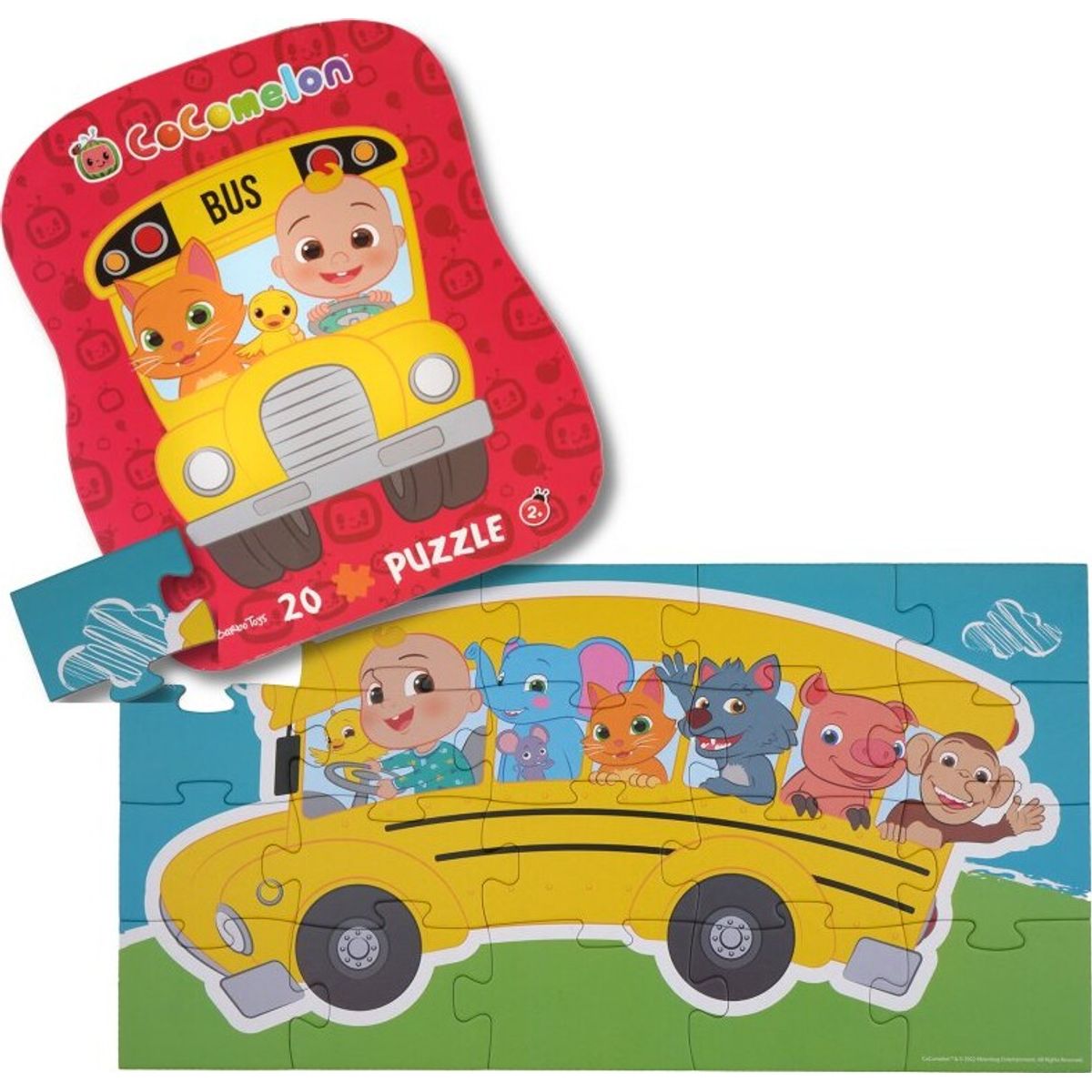 Cocomelon Puslespil - Bus - 20 Store Brikker