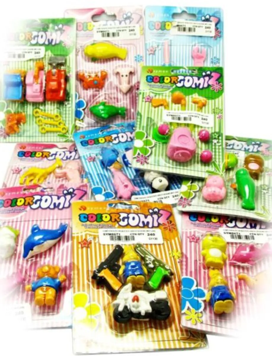 Color Gomiz Erasers - Blister Card 21 Designs TilfÃ¦ldigt udvalgt (Random)