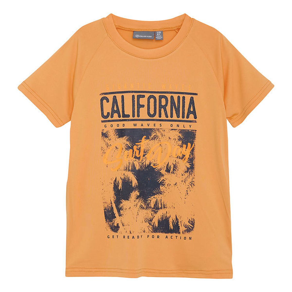 Color Kids T-shirt - Polyester - Tangerine m. Print