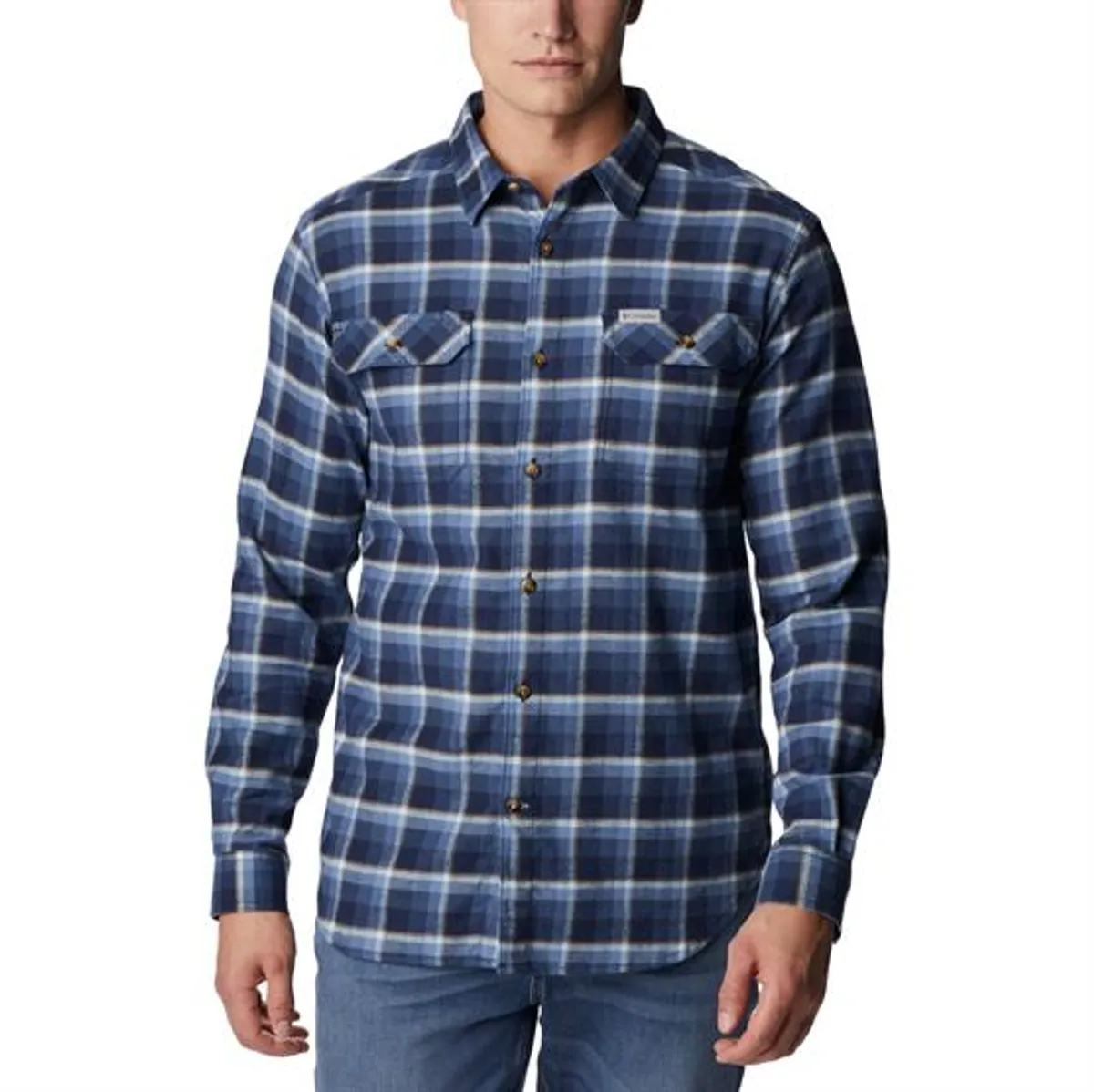 Columbia Flare Gun Stretch Flannel Mens, Collegiate Navy