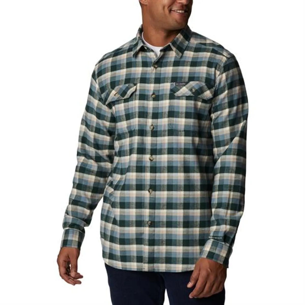 Columbia Flare Gun Stretch Flannel Mens, Spruce Shadow