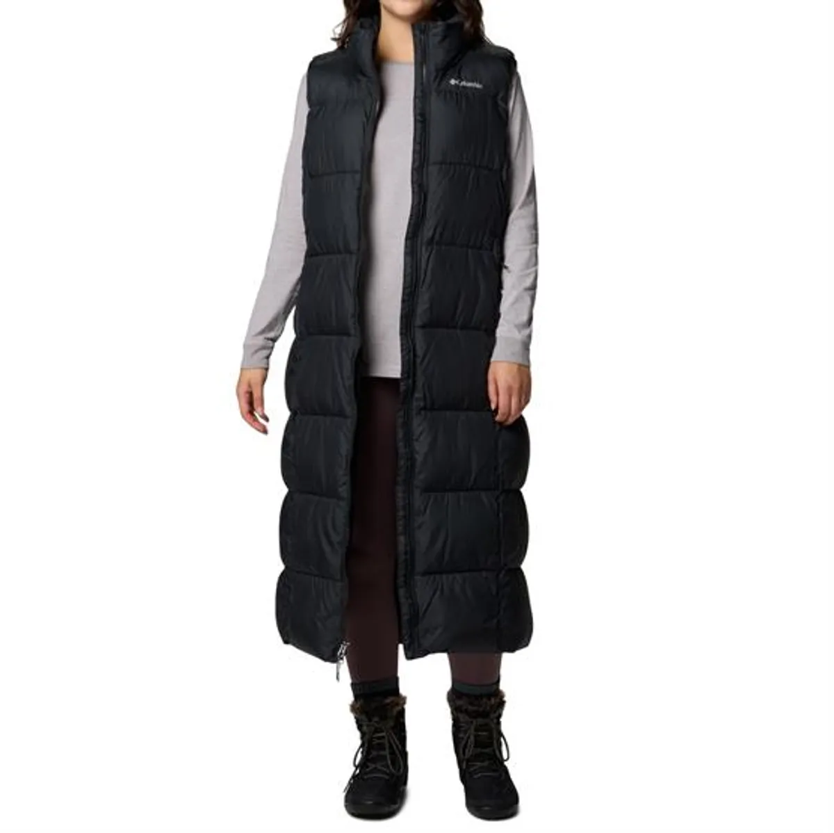 Columbia Puffect Long Vest Womens, Black