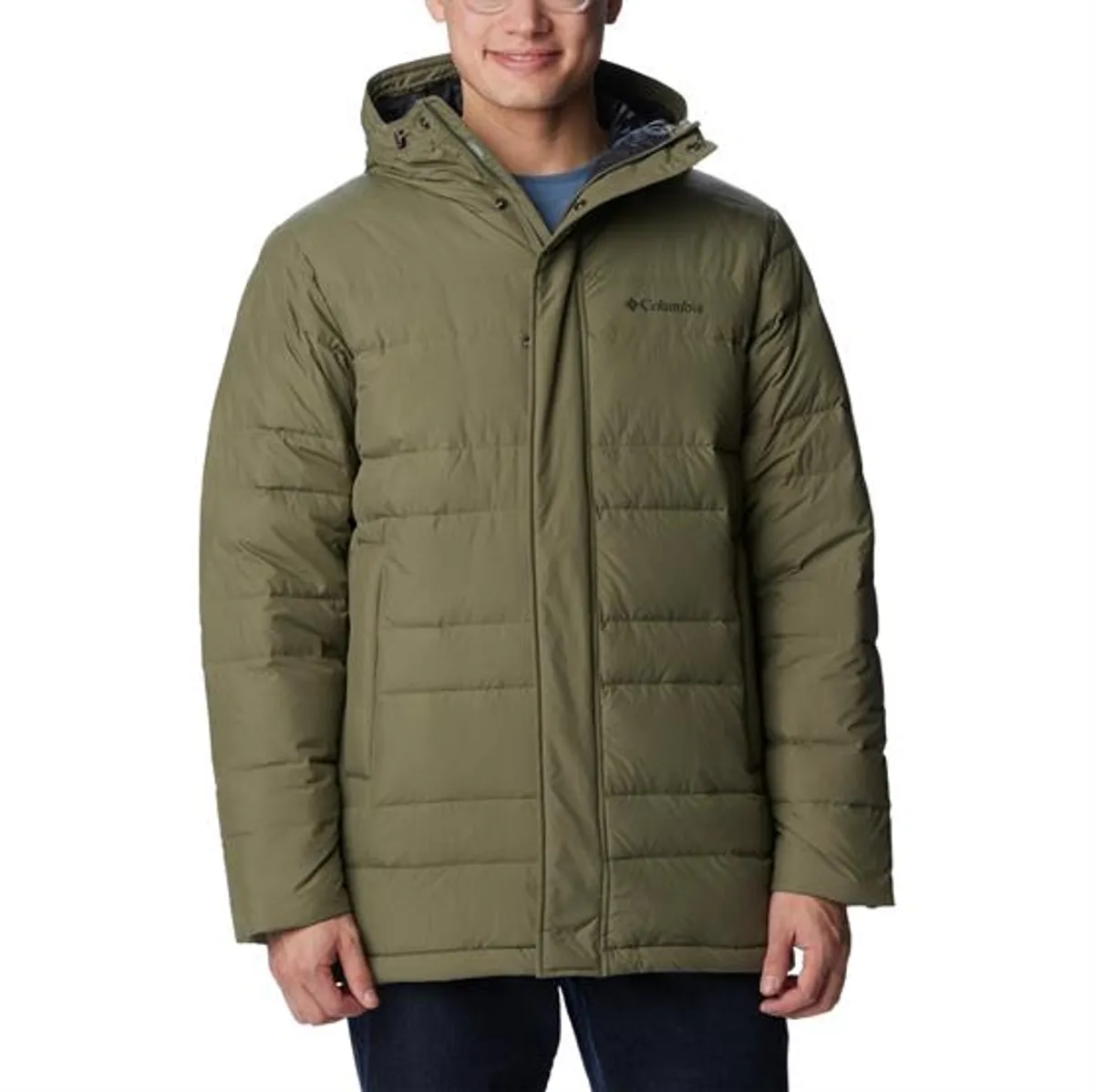 Columbia Saltzman Down Parka Mens, Stone Green