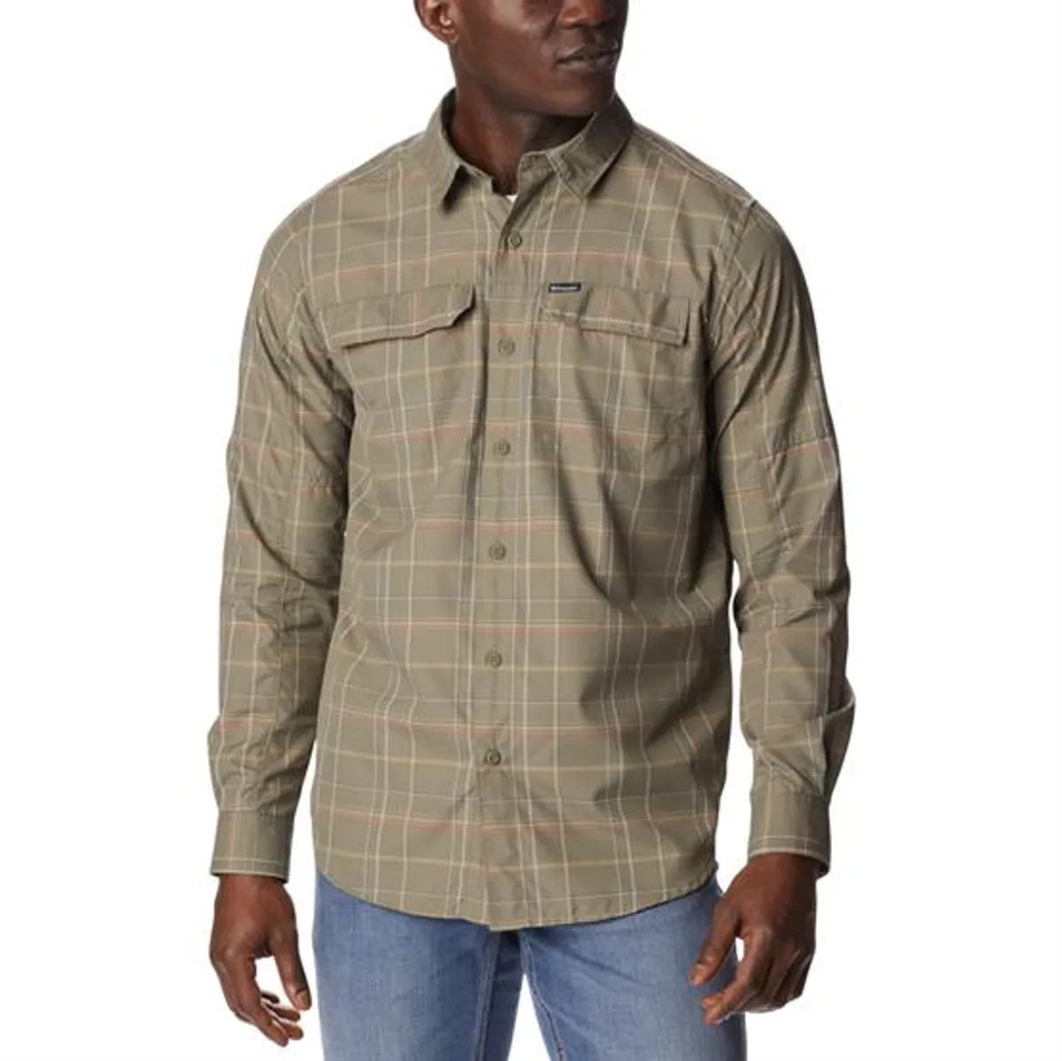 Columbia Silver Ridge 2.0 Plaid L/S Shirt Mens, Stone Green