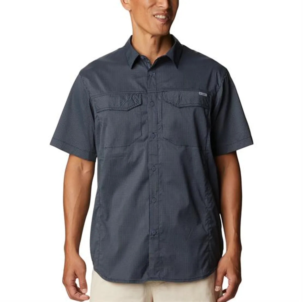 Columbia Silver Ridge Lite Plaid S/S Mens, Collegial Navy