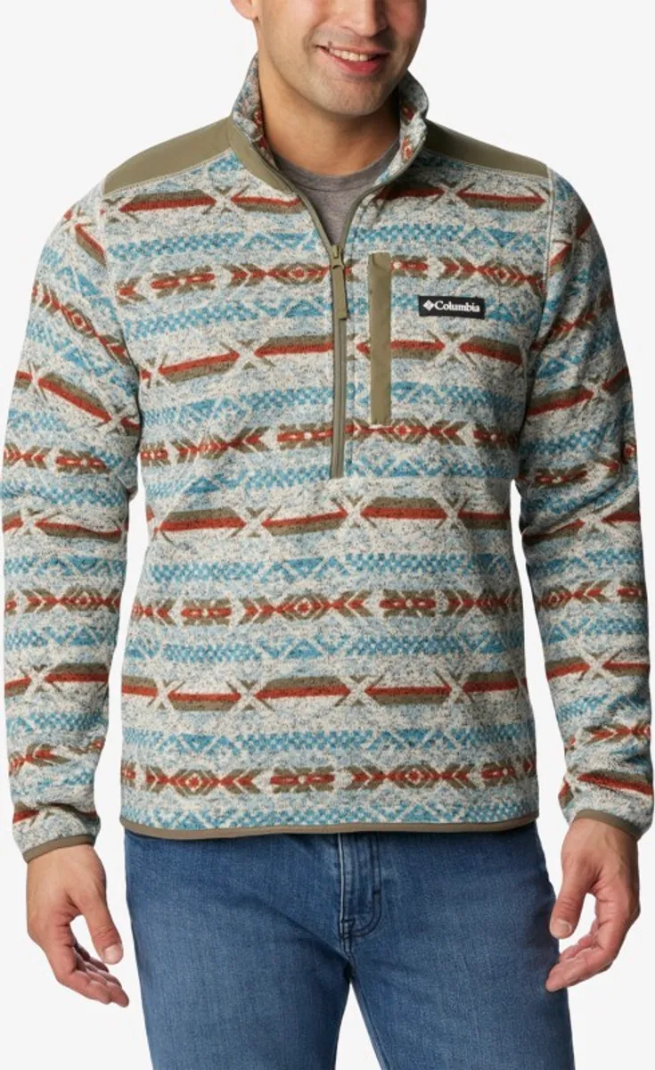 Columbia - Sweater Weather II Printed Half-Zip trøje (Stone Blue) - 2XL