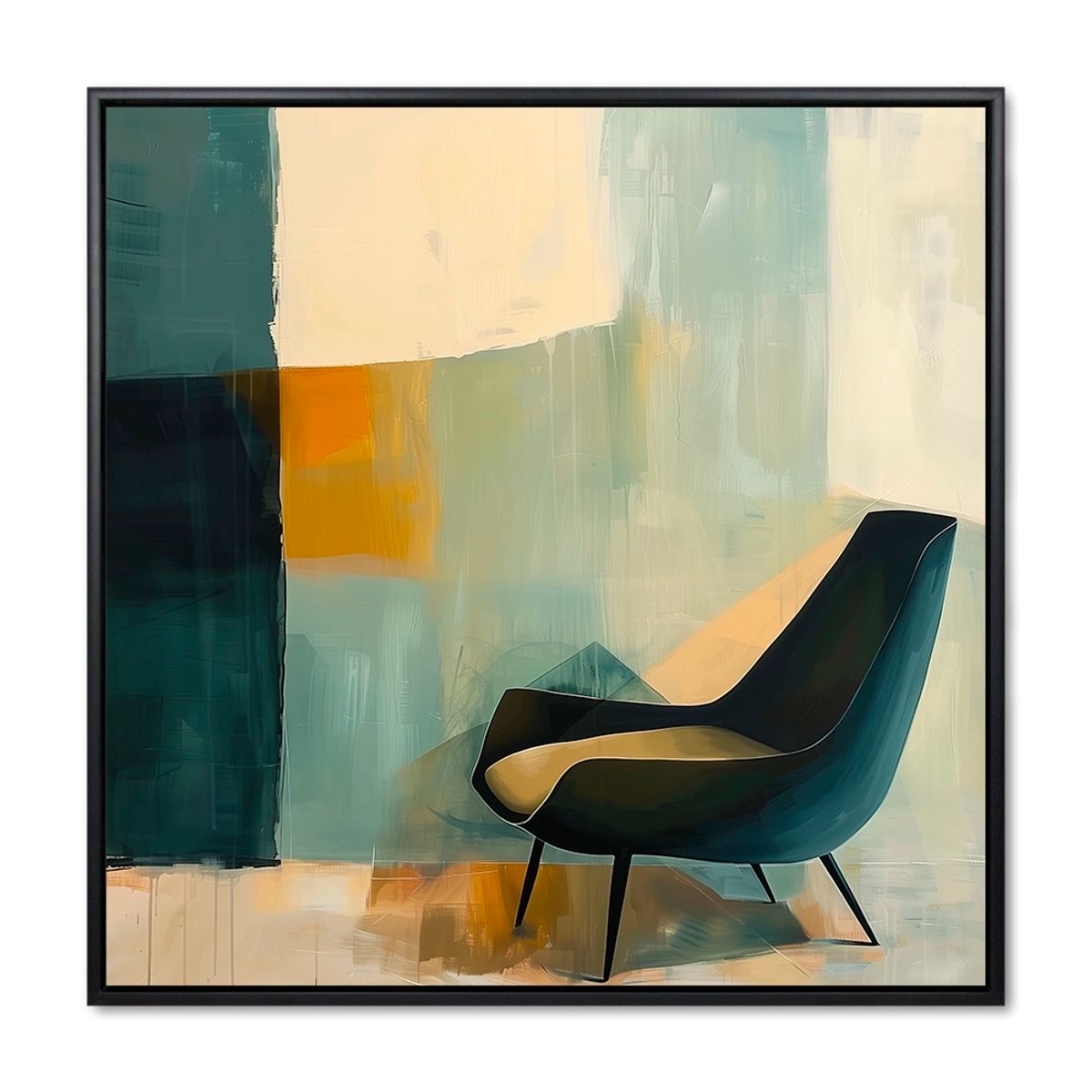 Comfort Oasis - 80x80 cm. - Sort ramme