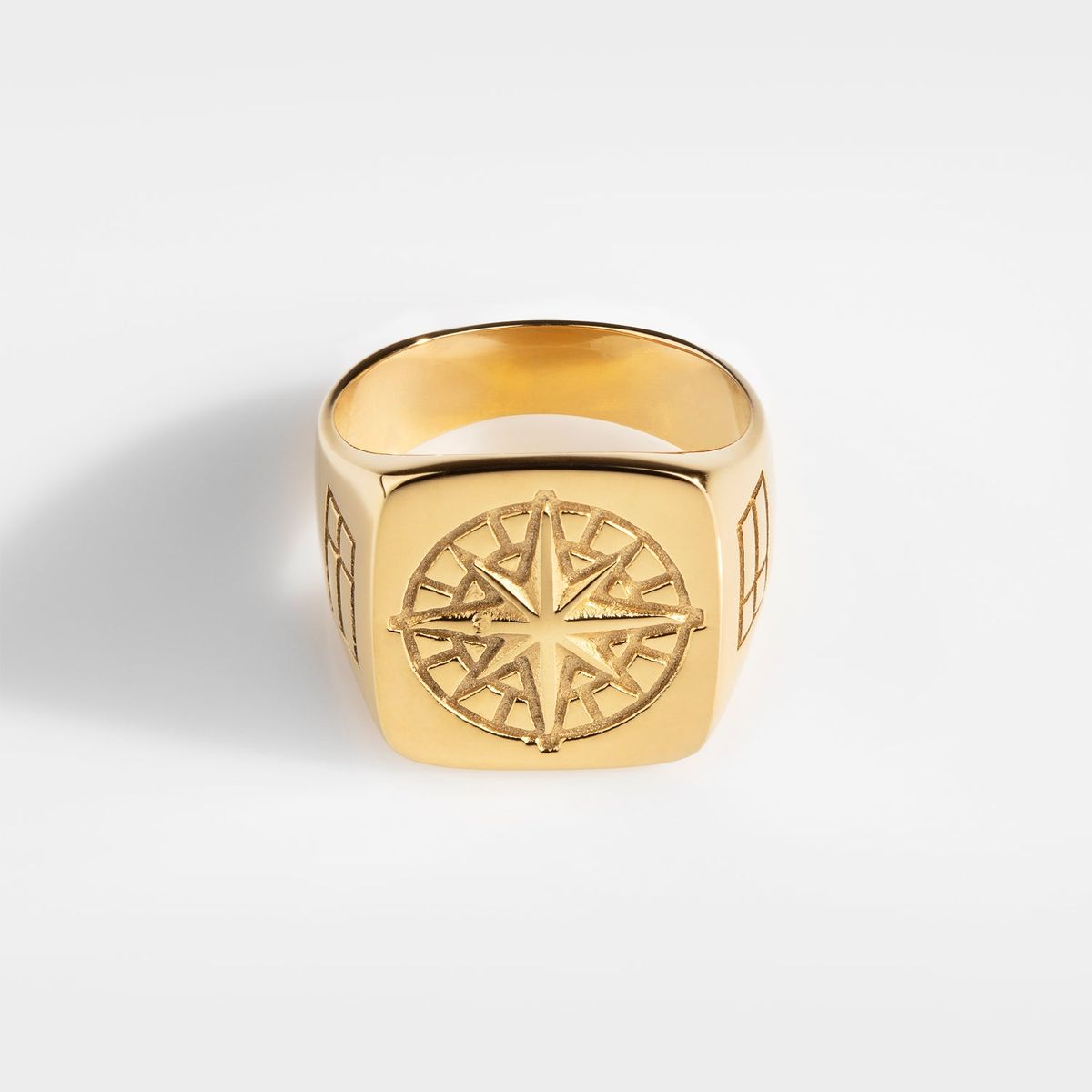 Compass Oversize Signature - Guldtonet ring - Str. 9 - Herre - Northern Legacy