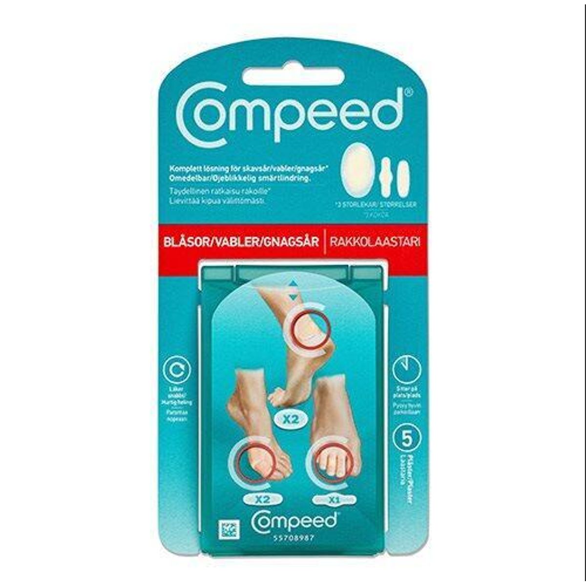 Compeed mix vabel plaster 5stk, 1pk