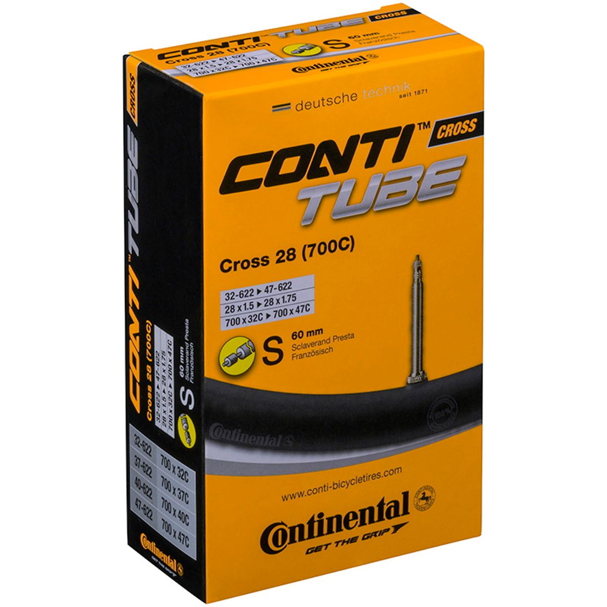 Continental Cross Tube 700x32-47c (Removable core) 42/60mm