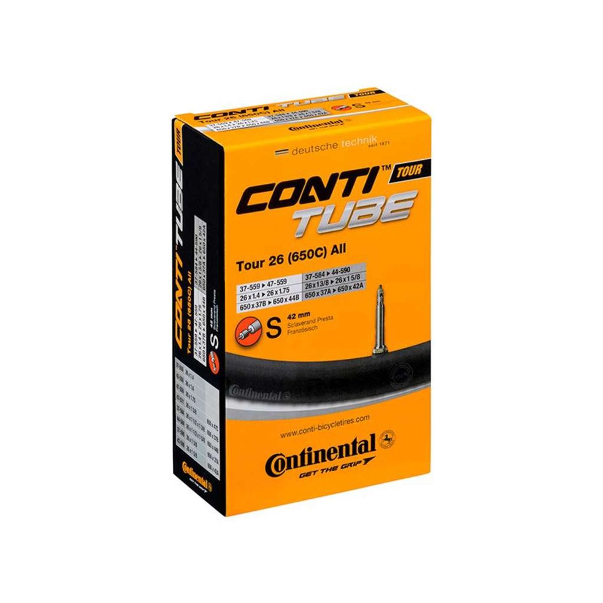 Continental Tour 26 All - Cykelslange - Str. 26x1,5-1,9 (37-47x559)/(44-590)