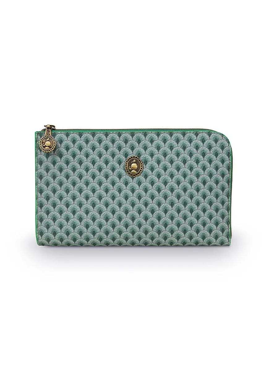 Cosmetic Zipper Pouch Suki Green 21x12.5cm