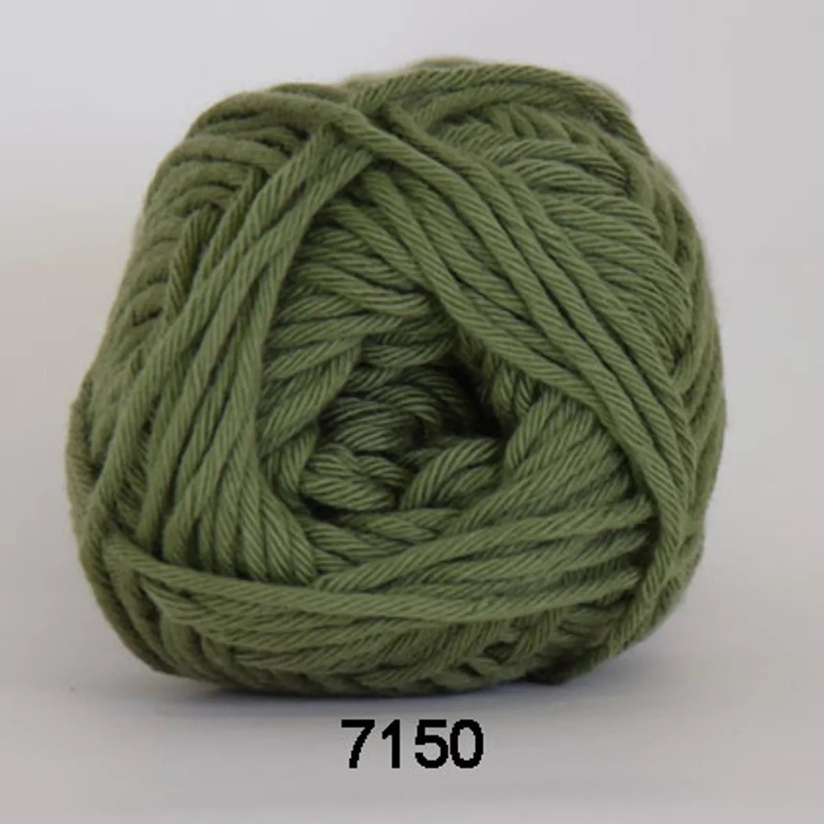 Cotton 8/8, armygrøn, 50 g, nr. 7150