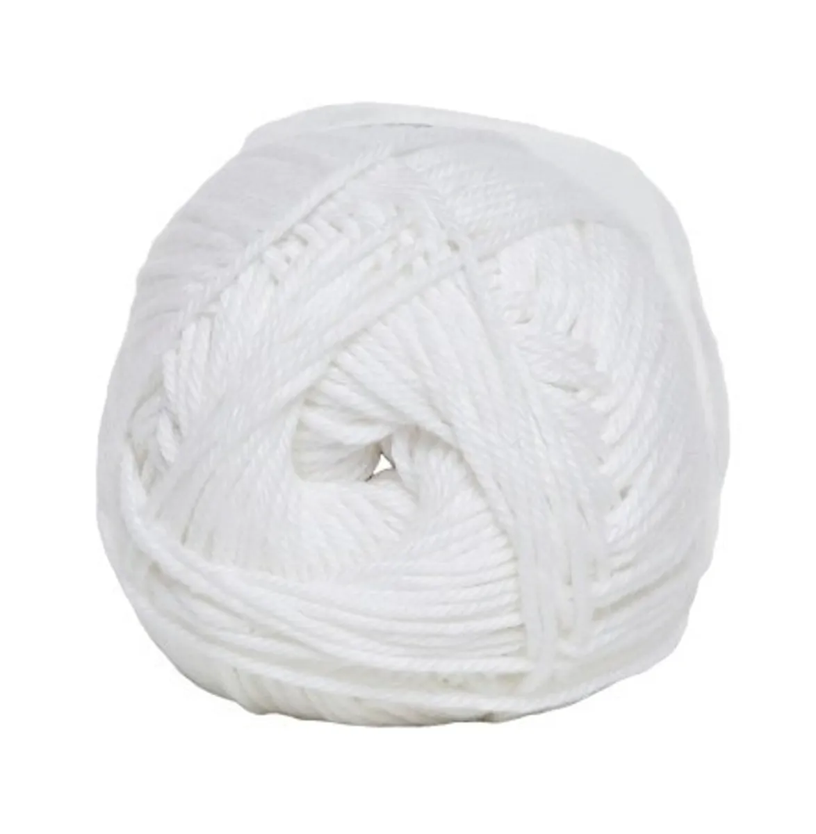 Cotton nr. 8, hvid, 50 g, nr. 100