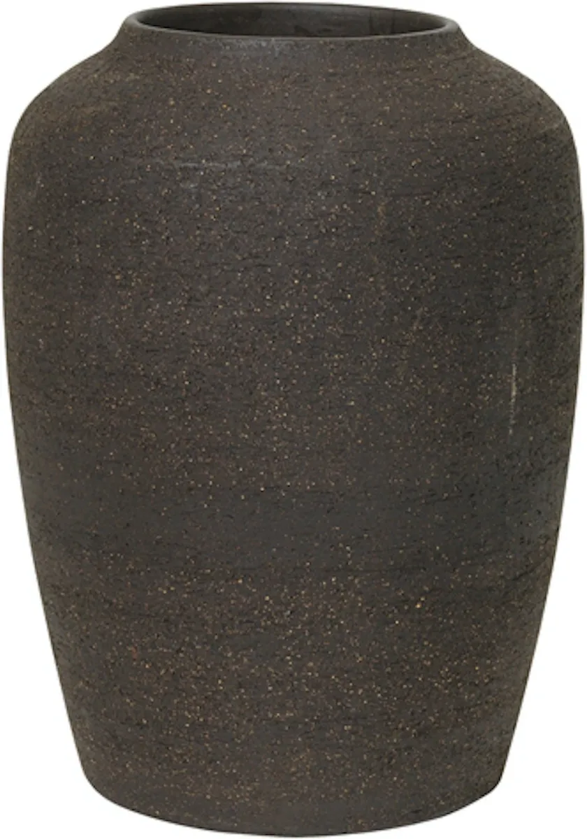 Cph curve, Vase, brun, H19x24,5 cm, ler