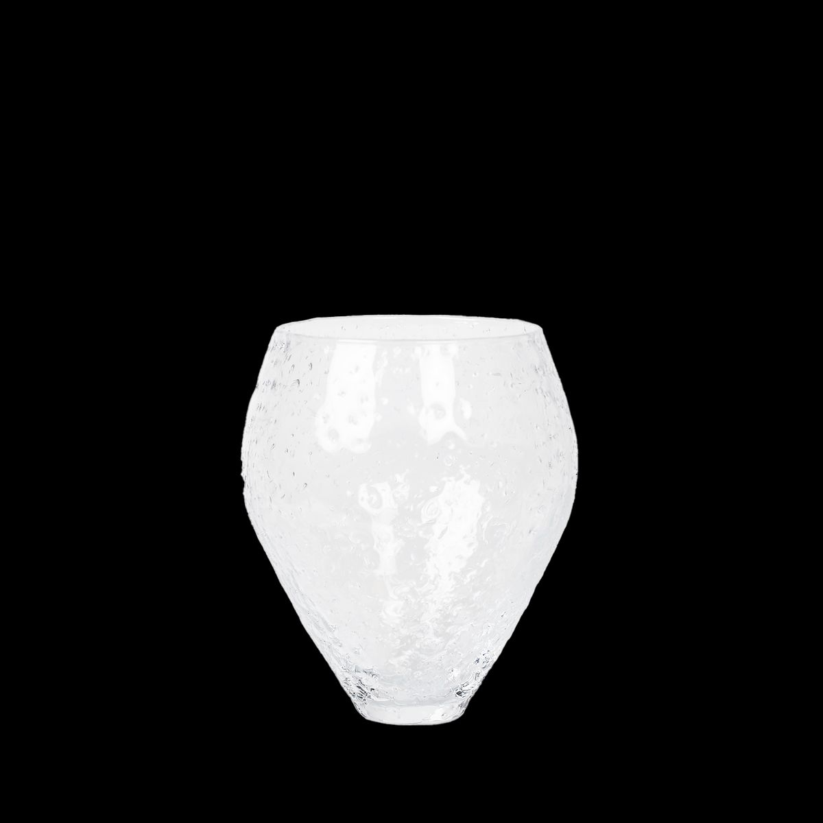 Crushed Glass Vase, Medium - Clear