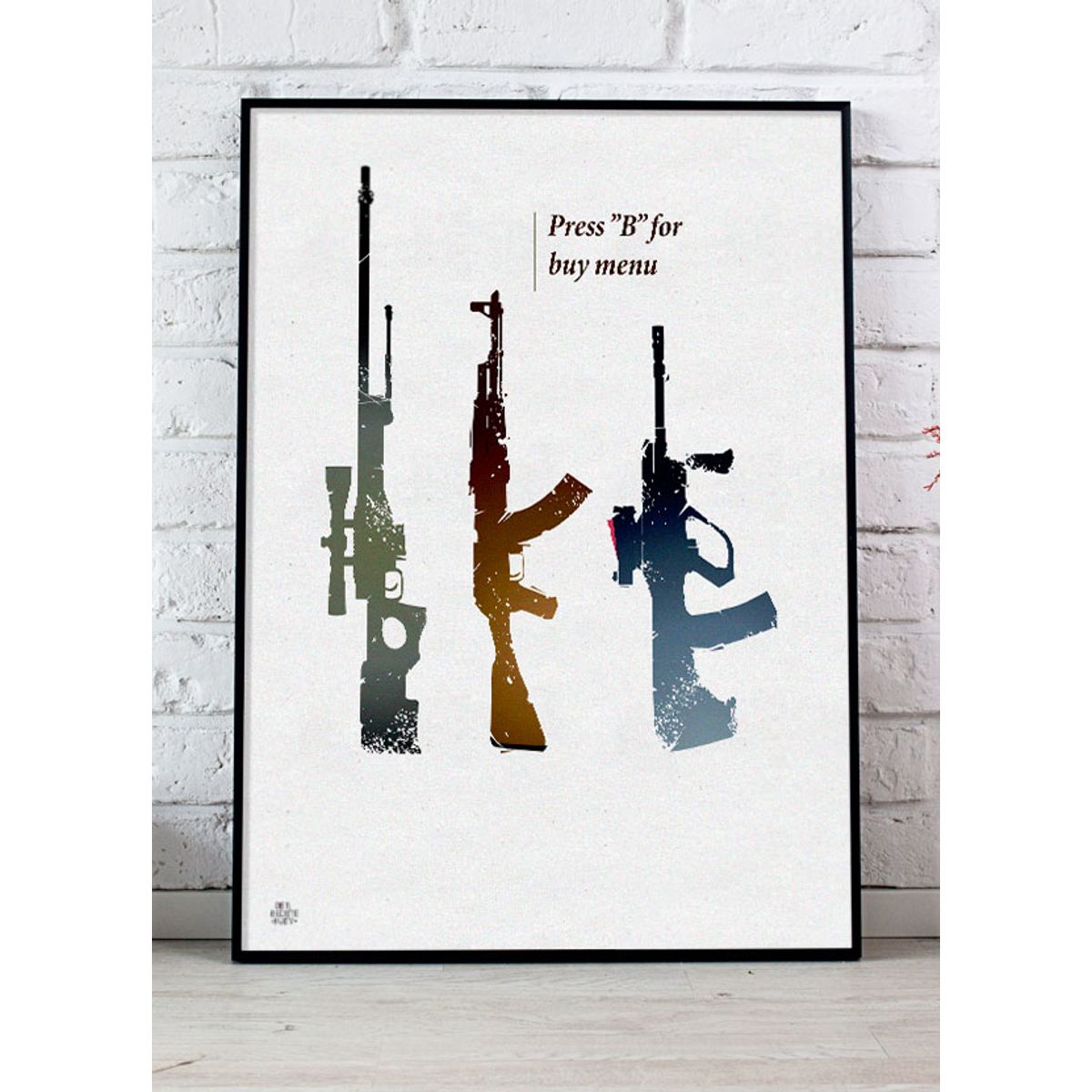 CSGO gamer plakat - Press B - 30 x 40 cm - Kr. 219,-