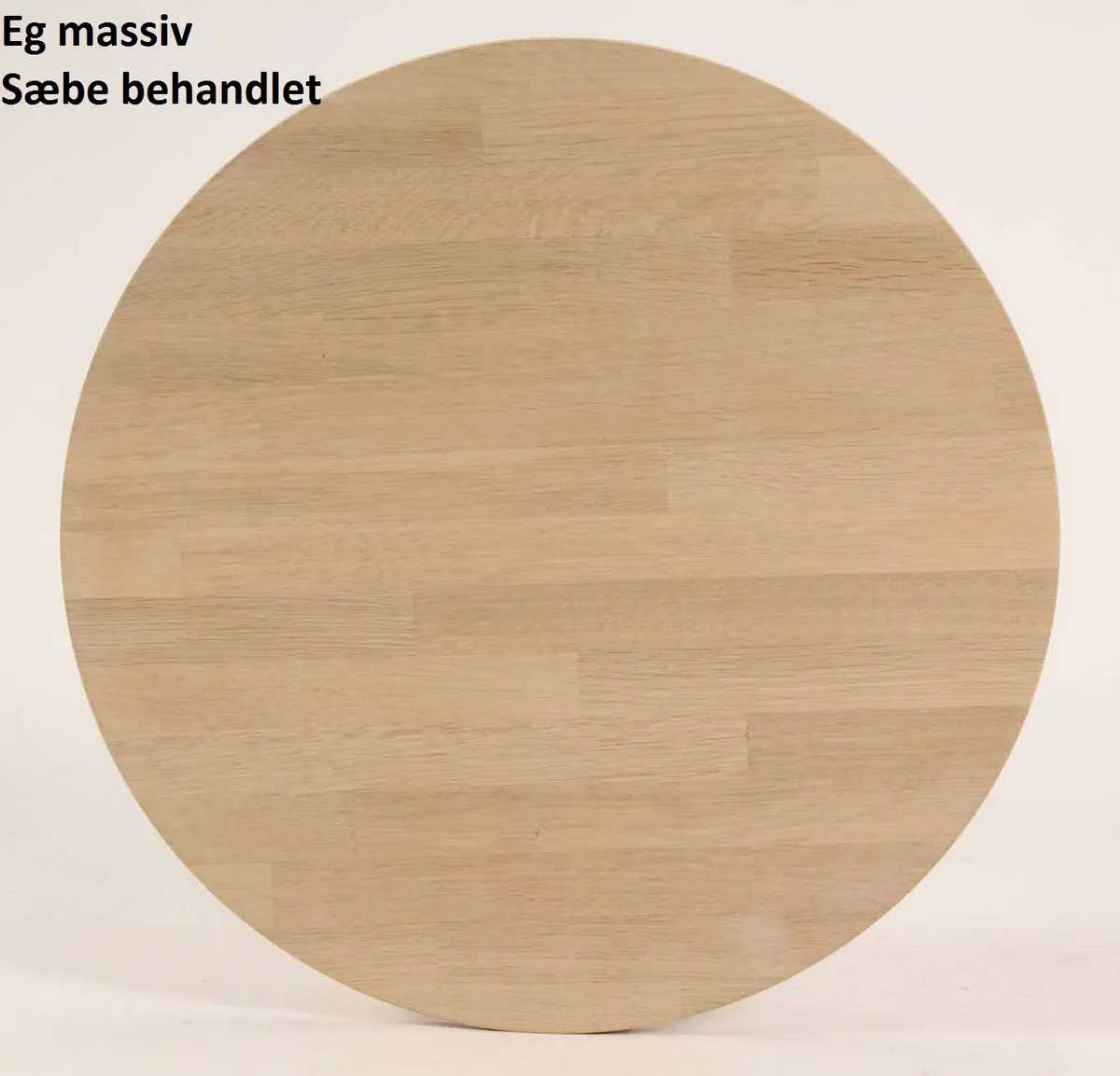 CT 10 - Sofabord i massiv eg og diameter 50 cm Højde 50 cm Sæbebehandlet