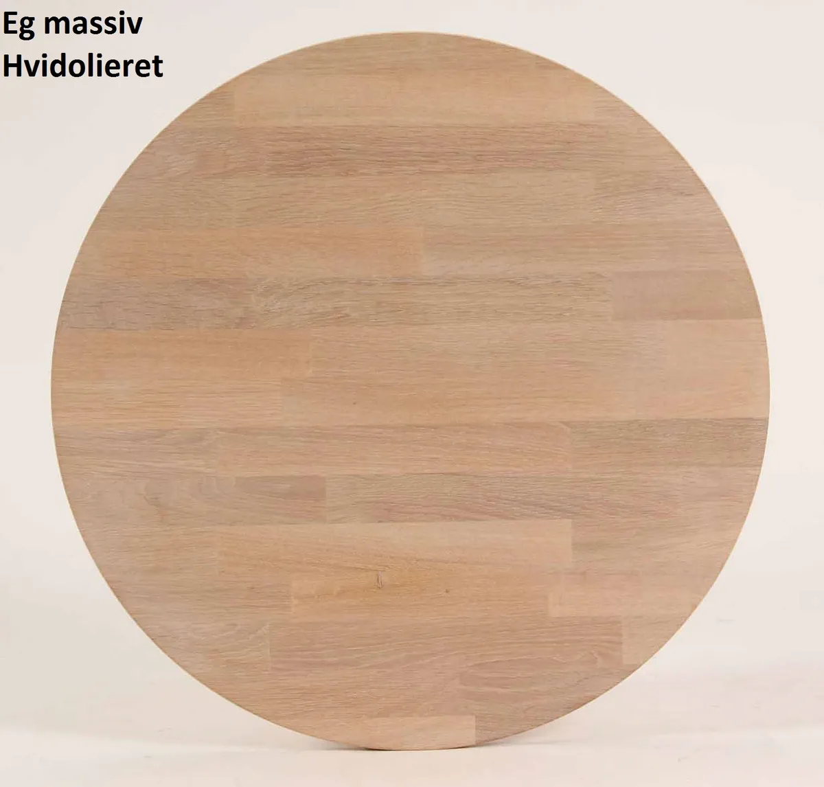 CT 10 - Sofabord i massiv eg og diameter 60 cm Højde 40 cm Hvid olieret