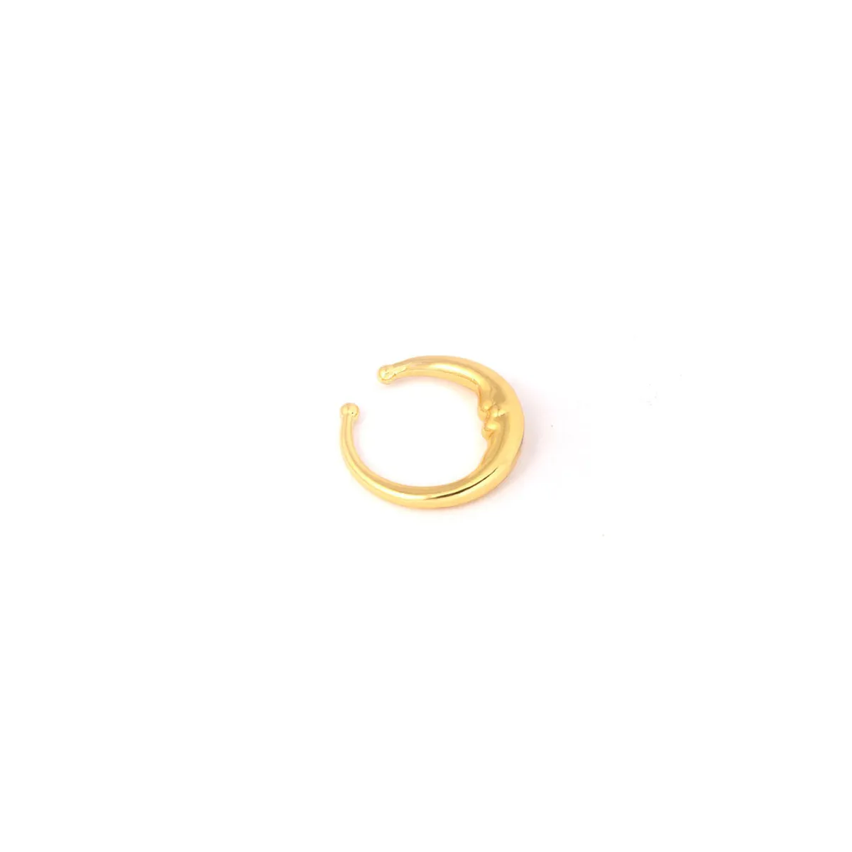 Cuff / Ørering - #MoonFace - 18 karat forgyldt