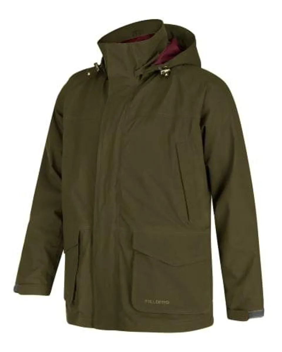 Culloden Waterproof regnjakke, mørk oliven - L (41-43)