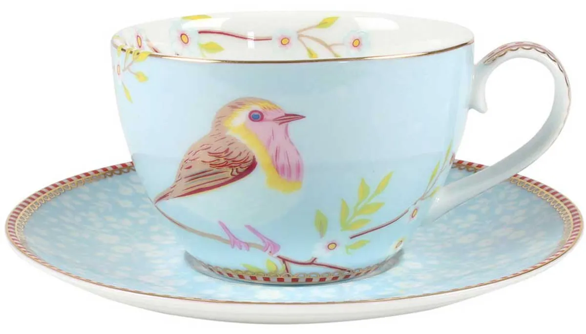 Cup & Saucer Early Bird Blue 280ml