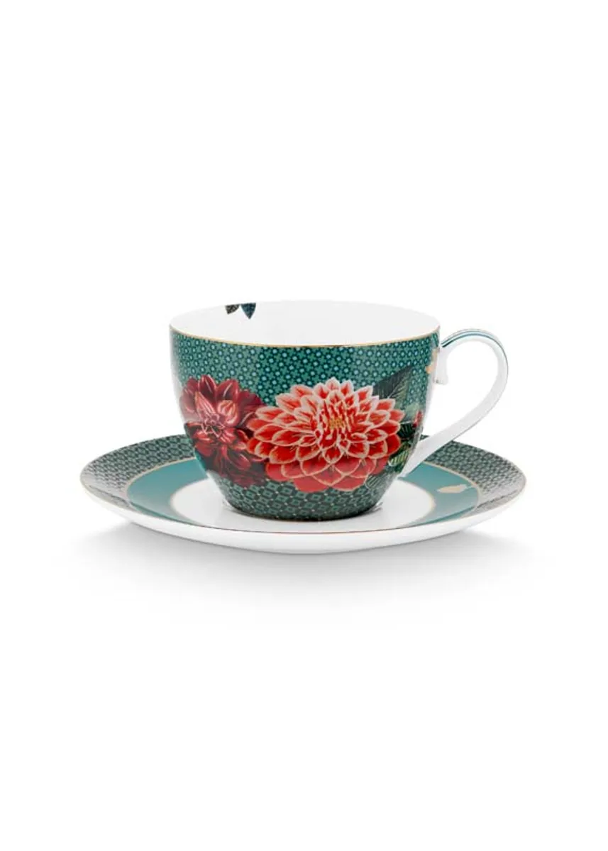 Cup & Saucer Winter Wonderland Dove Green 280ml