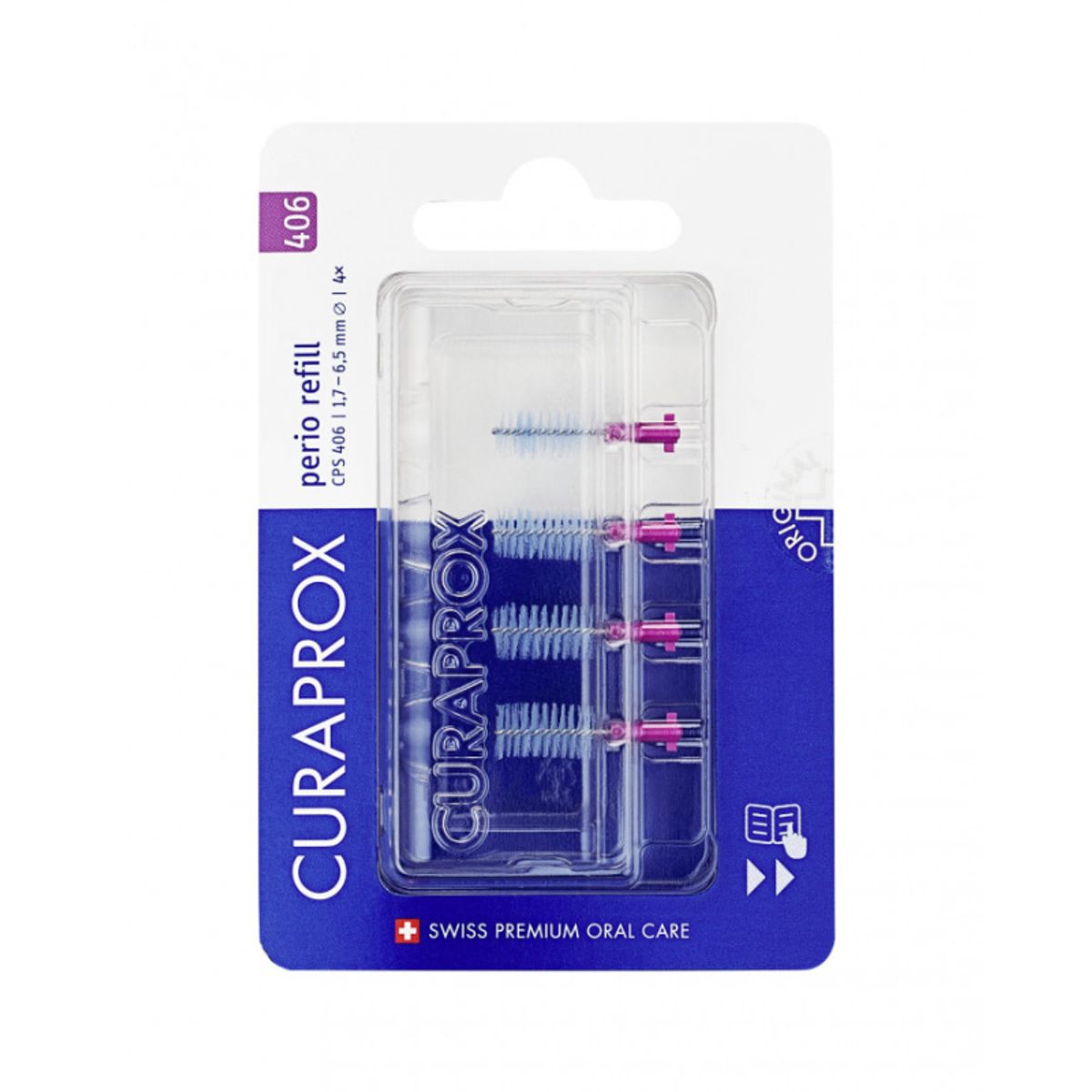 Curaprox CPS 406 Perio Refill - Pink - 4 stk.