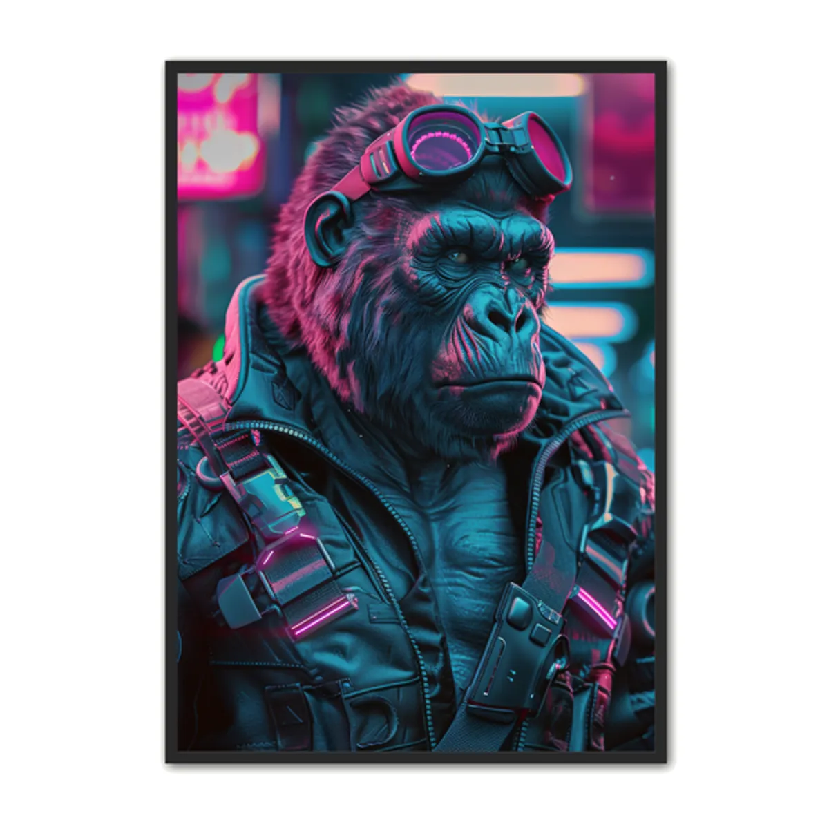 Cyberpunk Gorilla 2 - Gamer Plakat