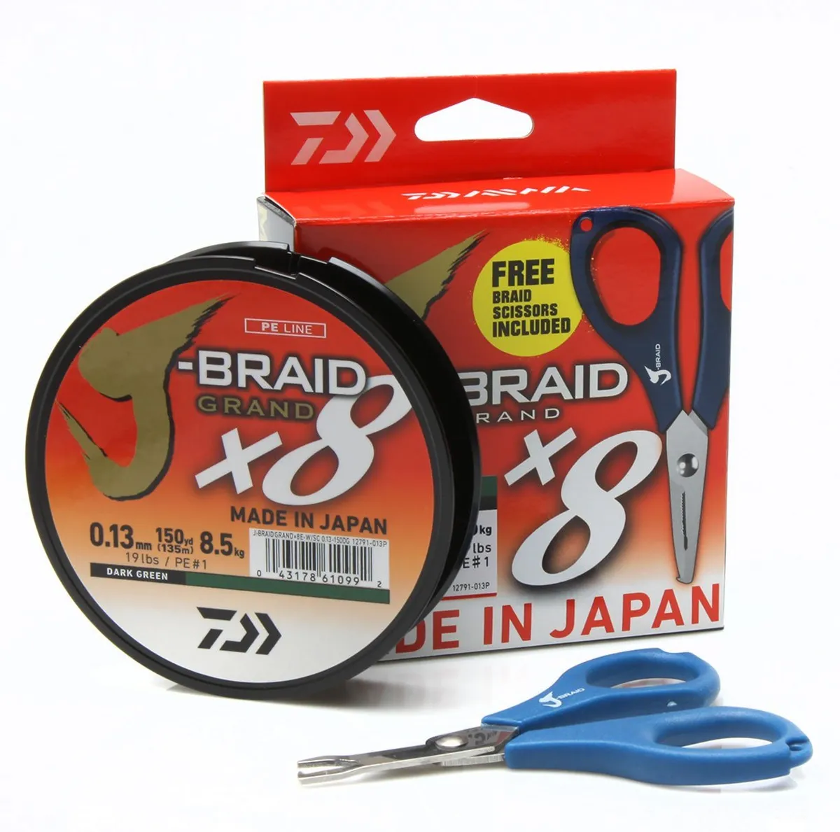 Daiwa Grand X8 135m Incl Fletline Saks 0,13mm 8,1kg