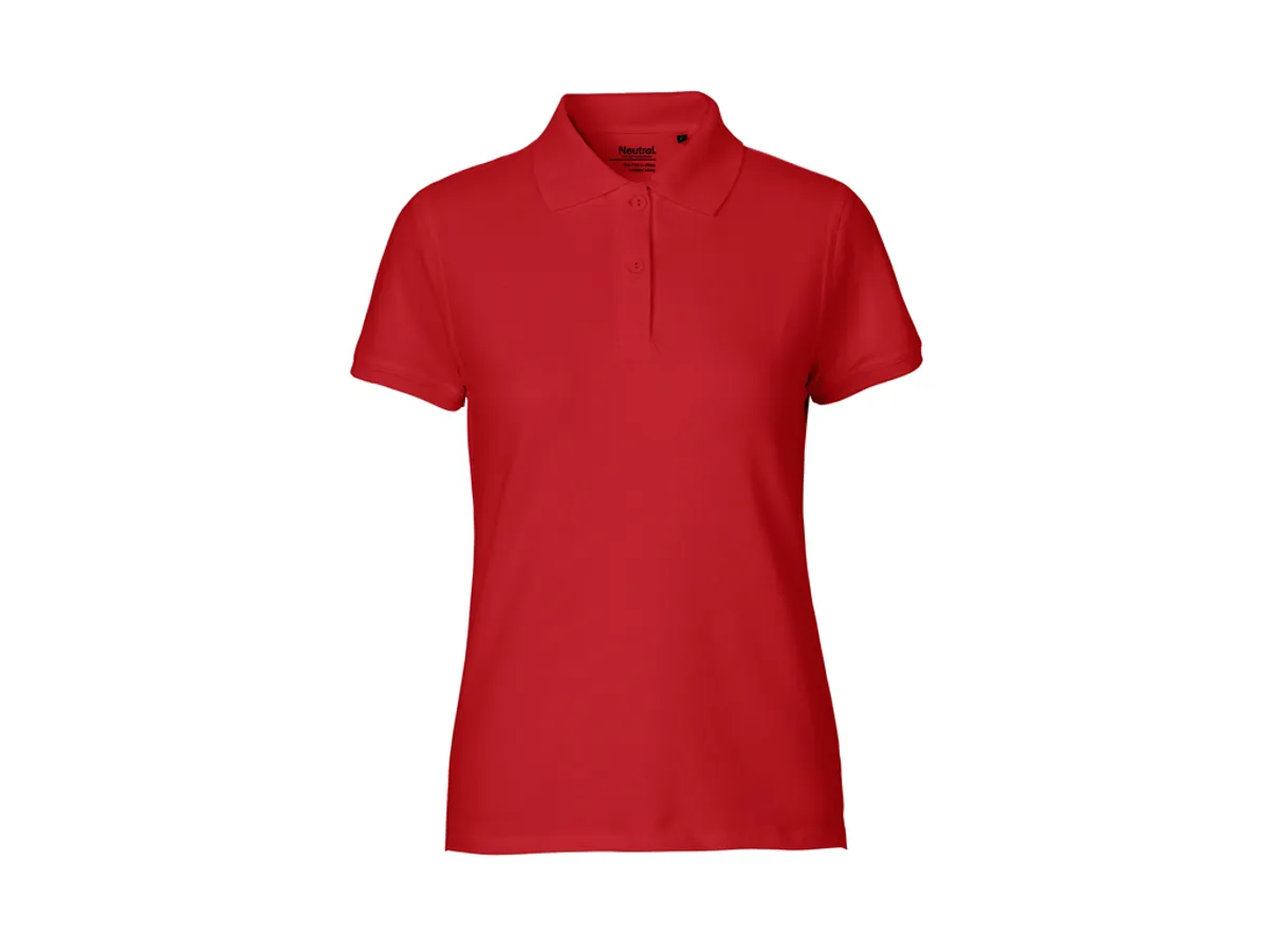 Dame Classic Polo Neutral O22980 str. L rød