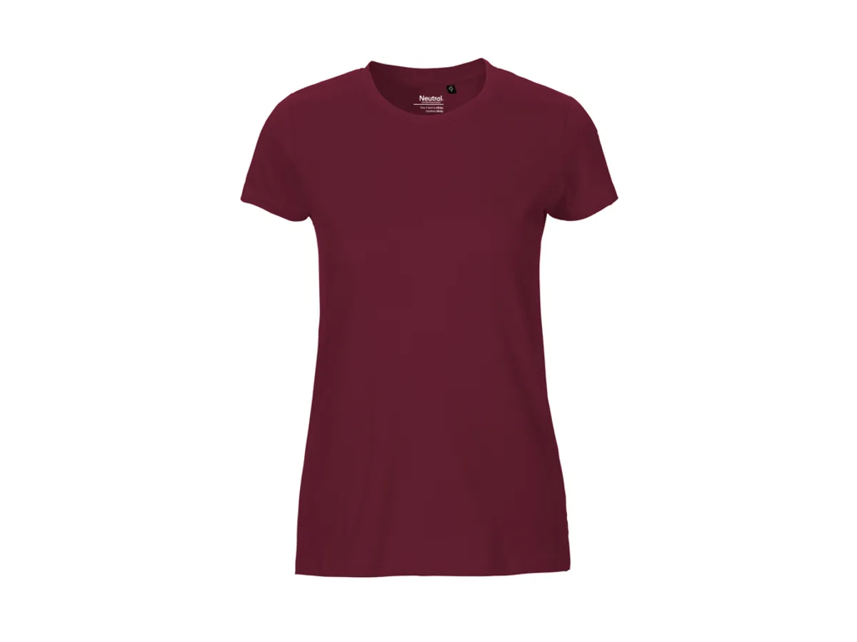 Dame Fit T-shirt Neutral O81001 str. XL Bordeaux