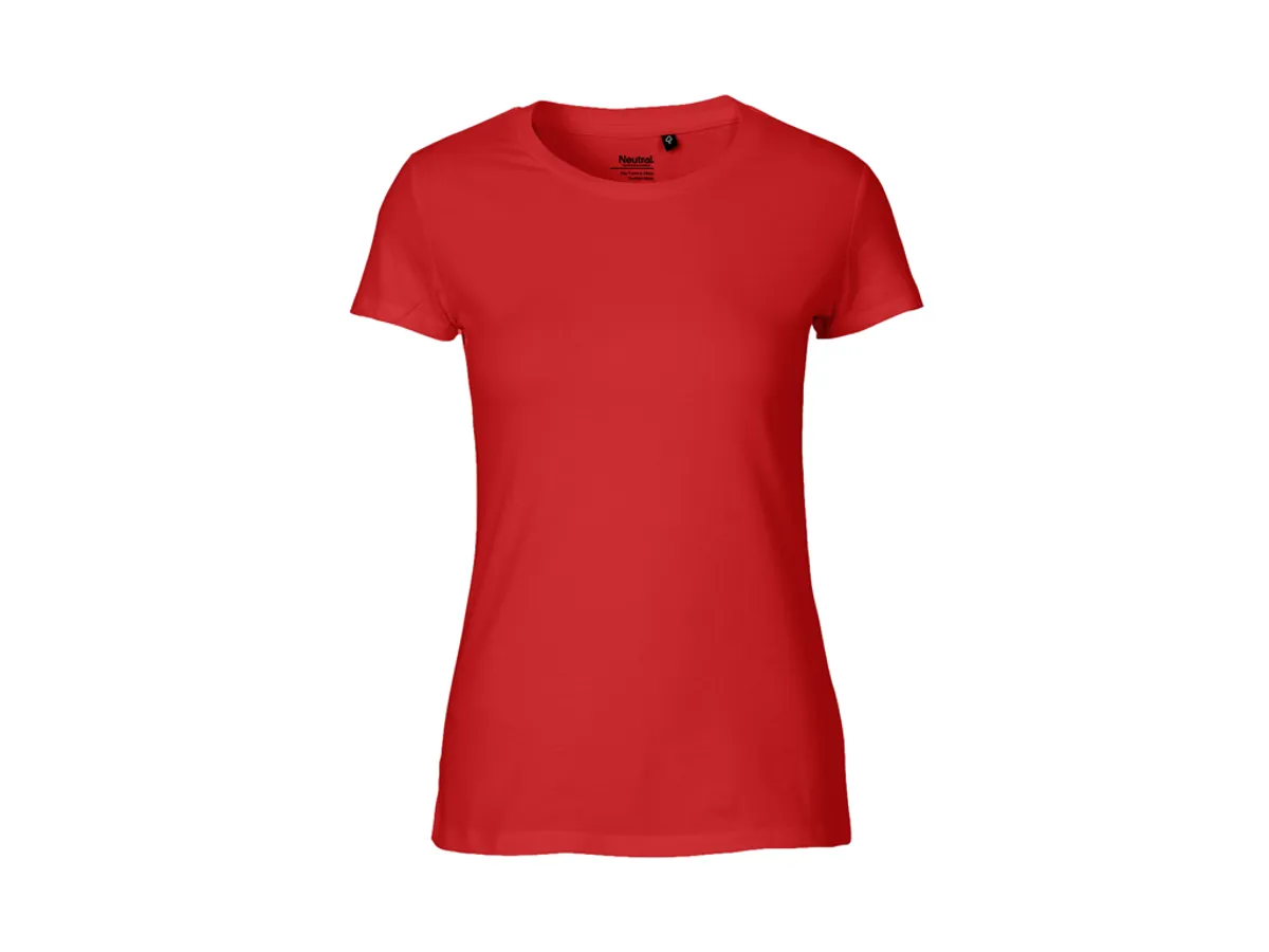 Dame Fit T-shirt Neutral O81001 str. XS rød