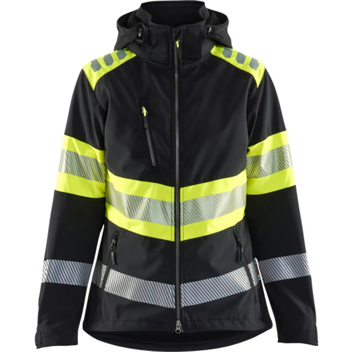 DAME HIGH VIS SOFTSHELL JAKKE