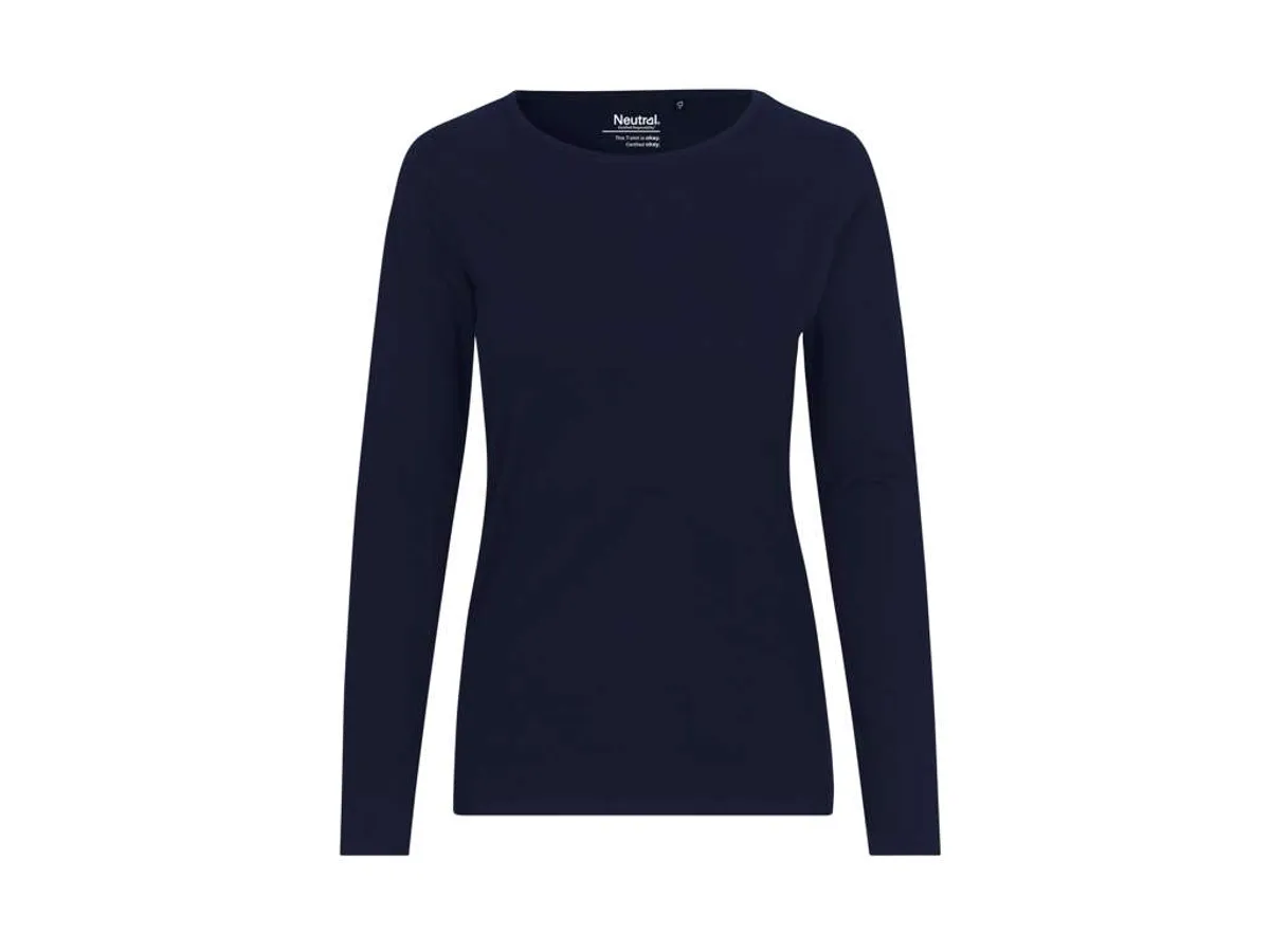 Dame Langærmet T-shirt Neutral O81050 str. L Navy