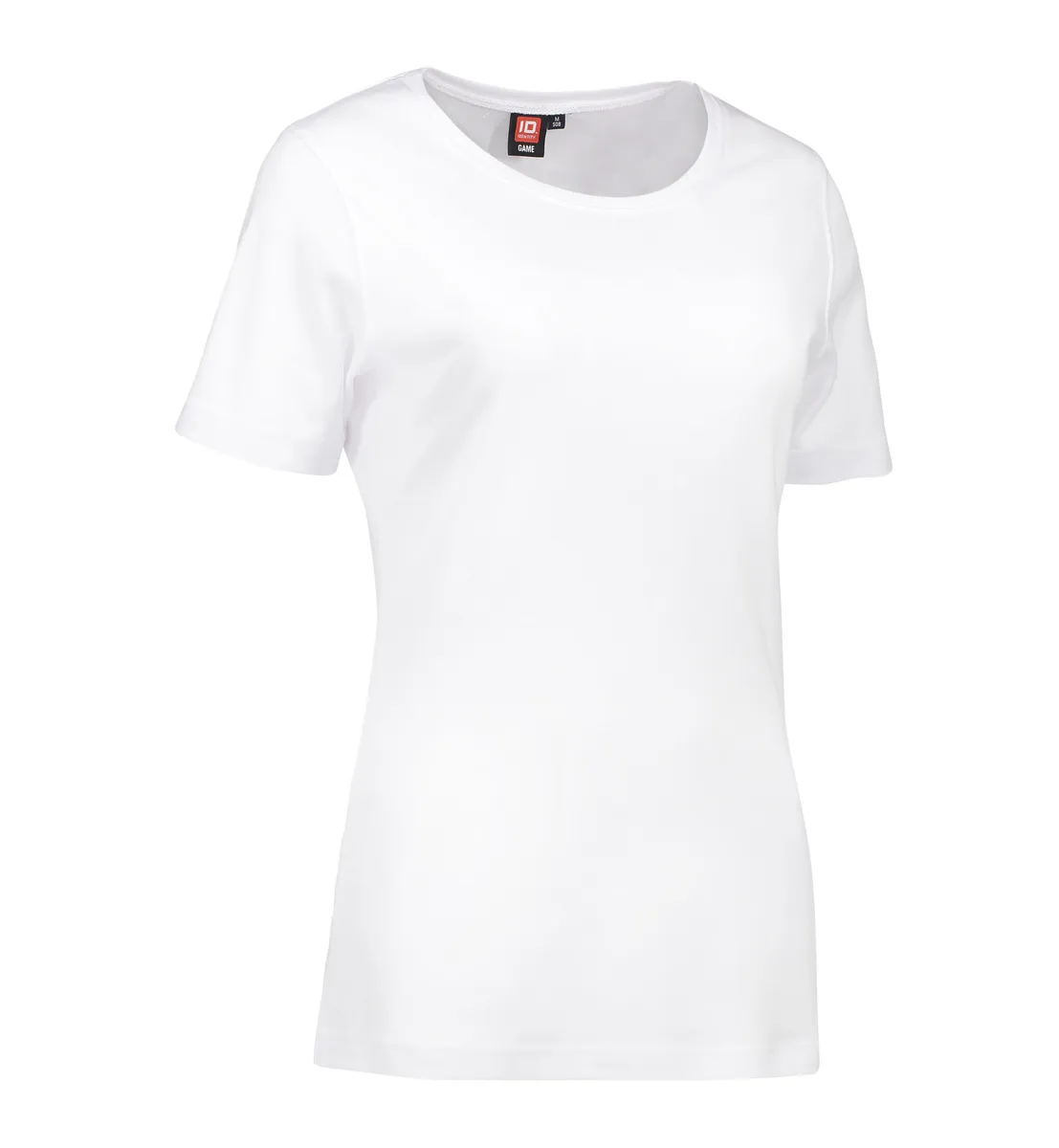 Dame t-shirt med rund hals i hvid - 2XL