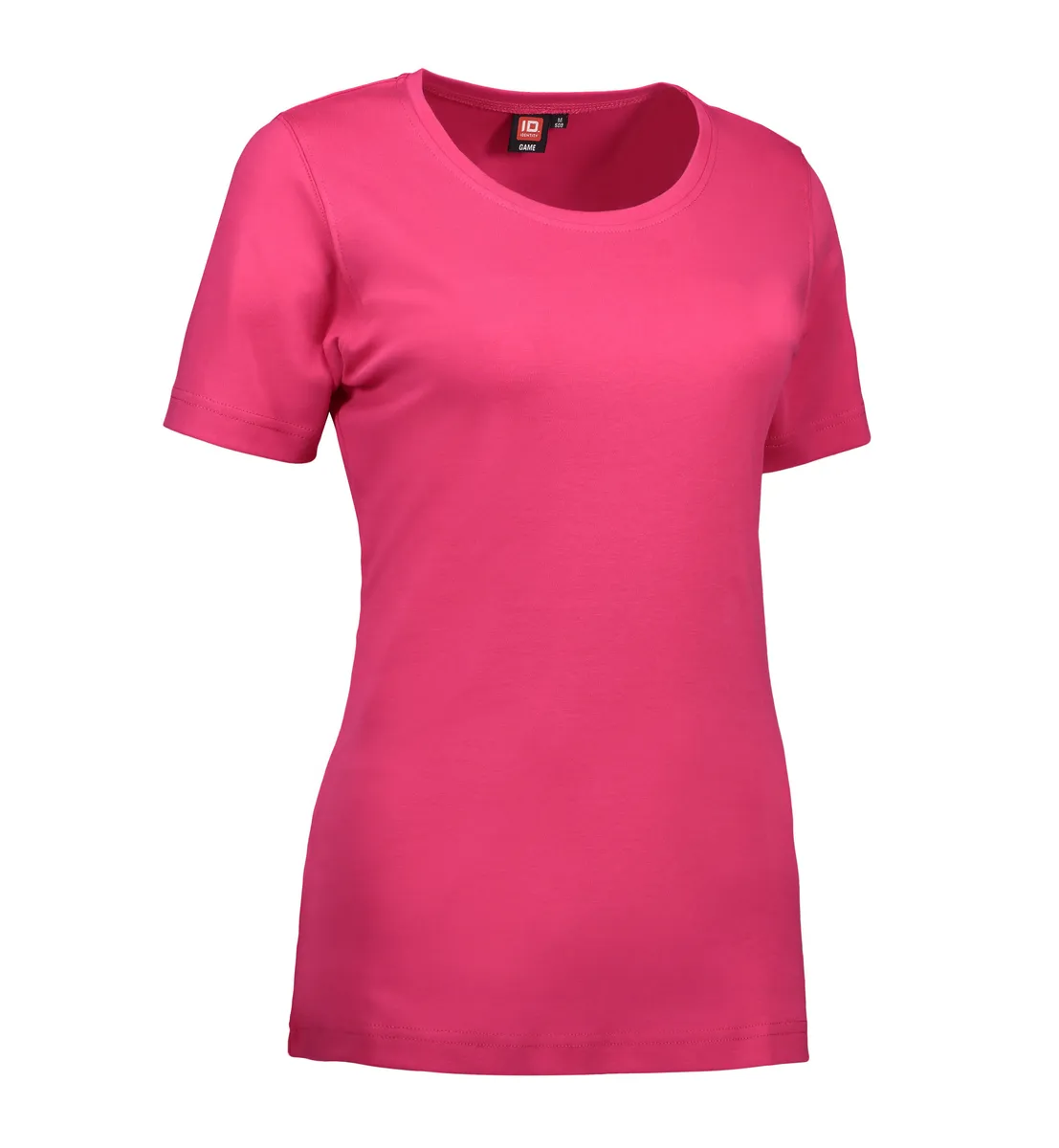 Dame t-shirt med rund hals i pink - 3XL