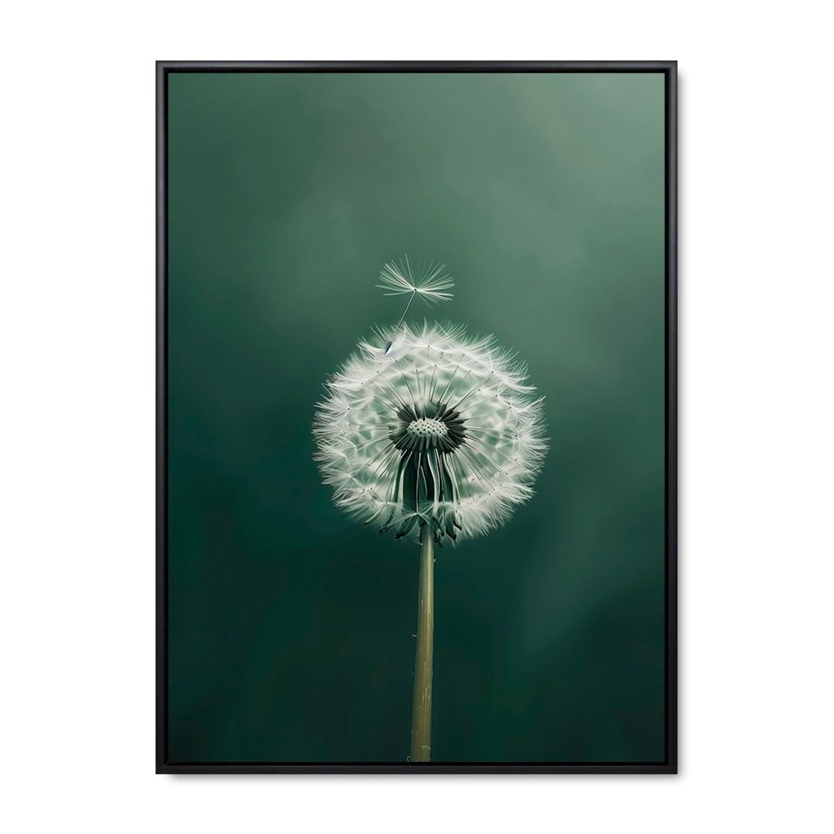 Dandelion Delight - 100x140 cm. - Sort ramme