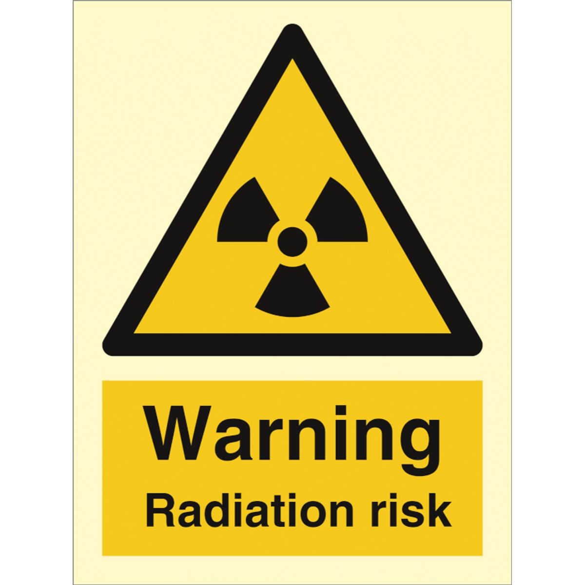 Danger radiation risk - Efterlysende Vinyl HI150 - 200 x 150 mm