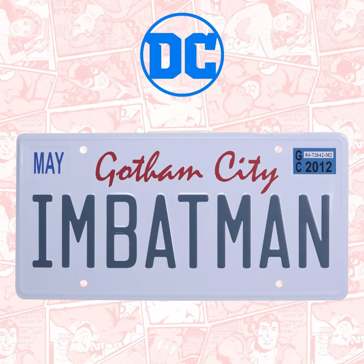 Dc Comics Batman Number Plate Tin Sign