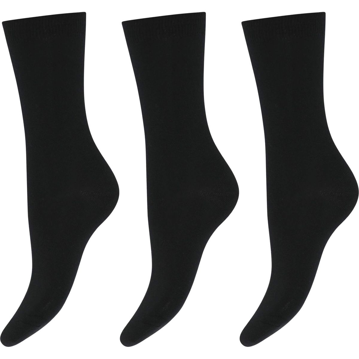 DECOY ankle sock orgcotton 3pk - Sort str. 37-41