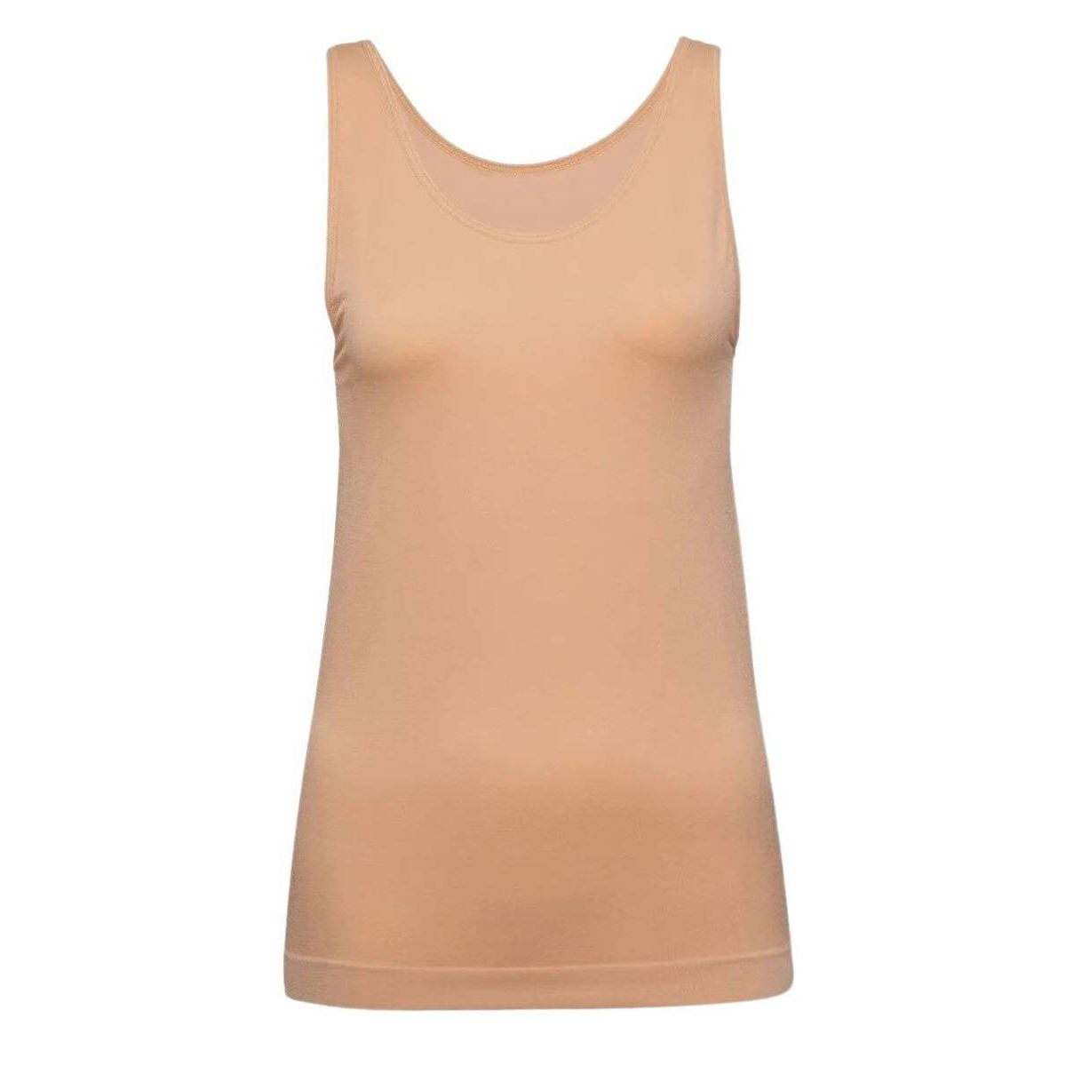 Decoy top med brede stropper, dame, nude, str. XL