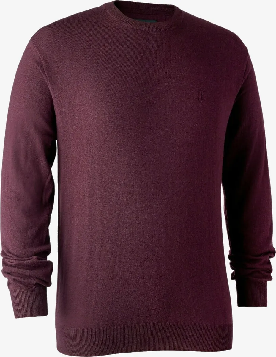 Deerhunter - Kingston strik med rund hals (Burgundy) - 3XL